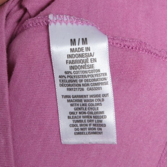 Aeropostal Retro Sequin T-shirt Short Cap Sleeves Top Stretch Glitter Girly Pink - Picture 5 of 6